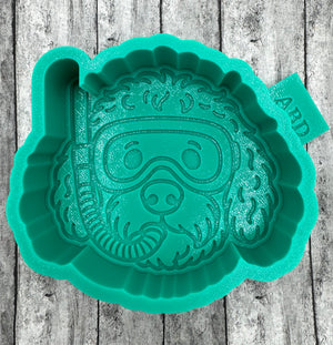 Golden Doodle Scuba Head Freshie Silicone Mold