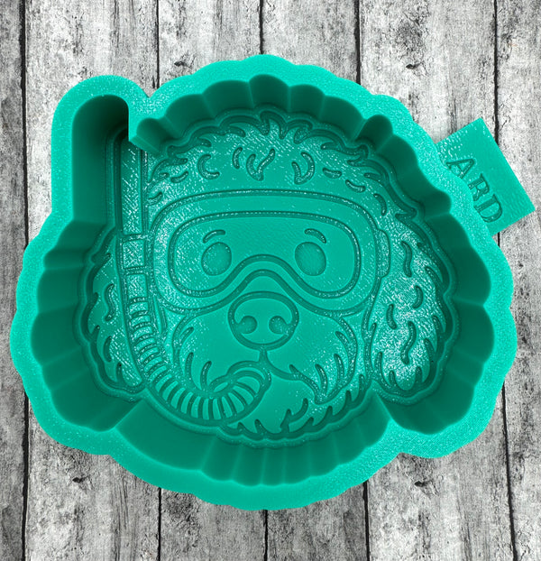 Golden Doodle Scuba Head Freshie Silicone Mold