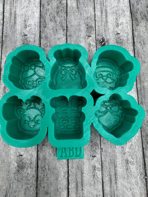 Christmas Santa Crew Charm Freshie Silicone Mold