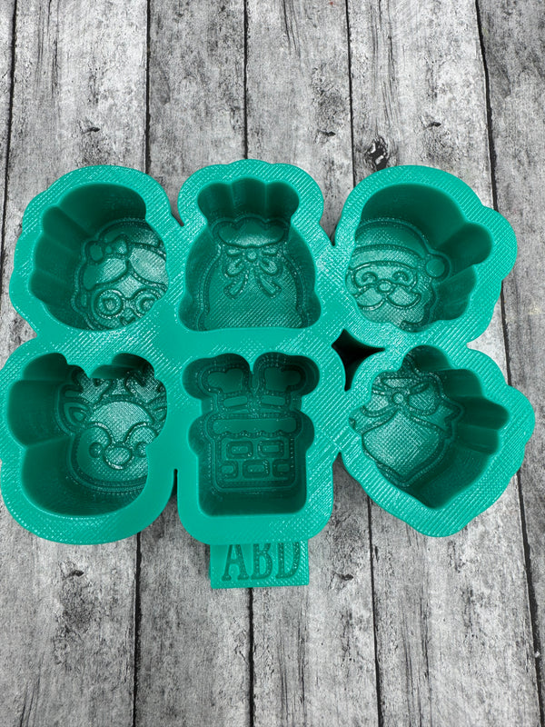 Christmas Santa Crew Charm Freshie Silicone Mold