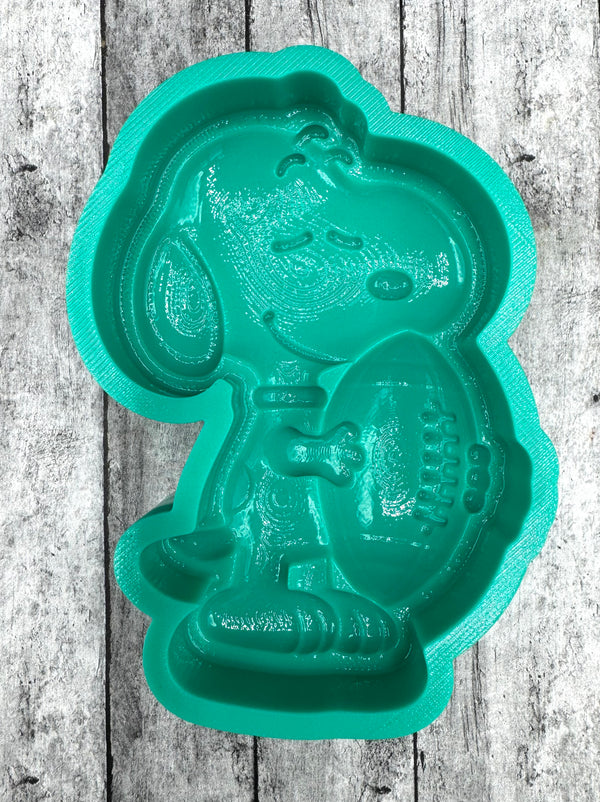 3D Beagle Dog holding Football Silicone Mold