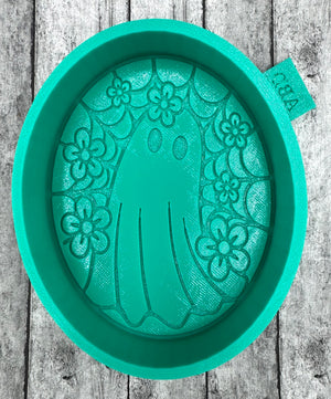 Oval Ghost Flowers Silicone Mold