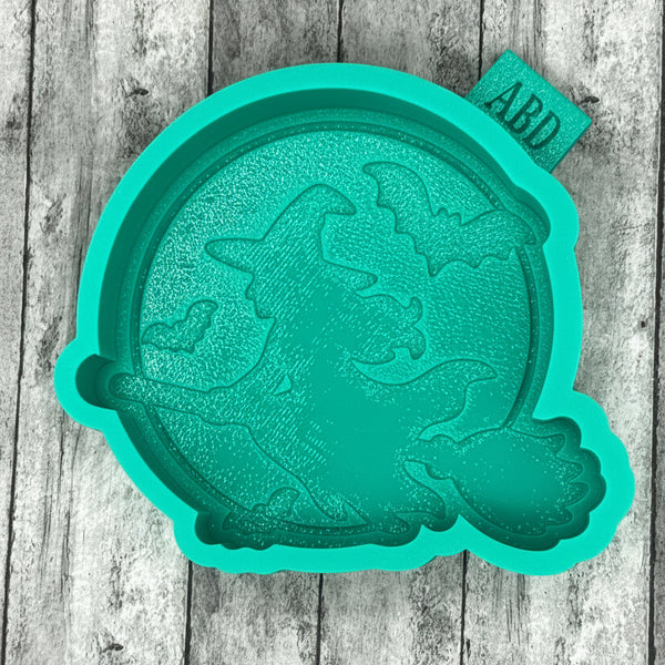 Witches Flying with Bats Freshie Silicone Mold