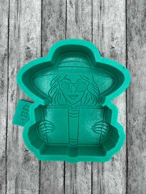 Girl Reading Silicone Mold