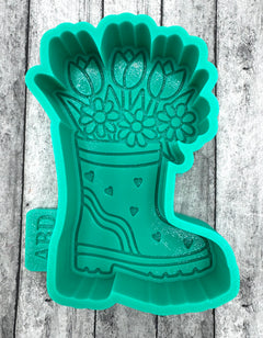 Rain Boots with Flowers Freshie Silicone Mold