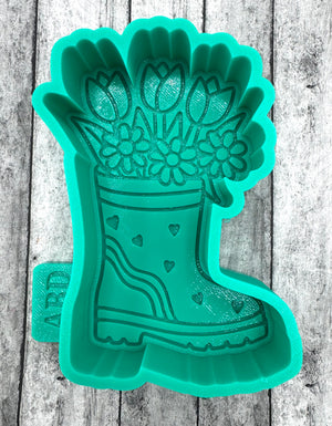 Rain Boots with Flowers Freshie Silicone Mold