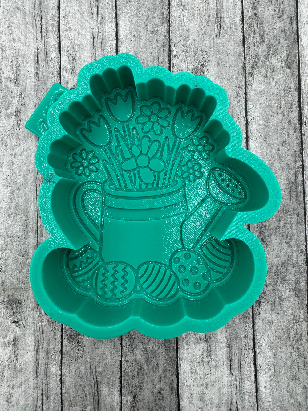Water Can with Flowers and Easter Eggs Freshie Silicone Mold
