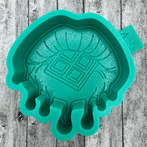 Lips with Chocolate and Drip Freshie Silicone Mold