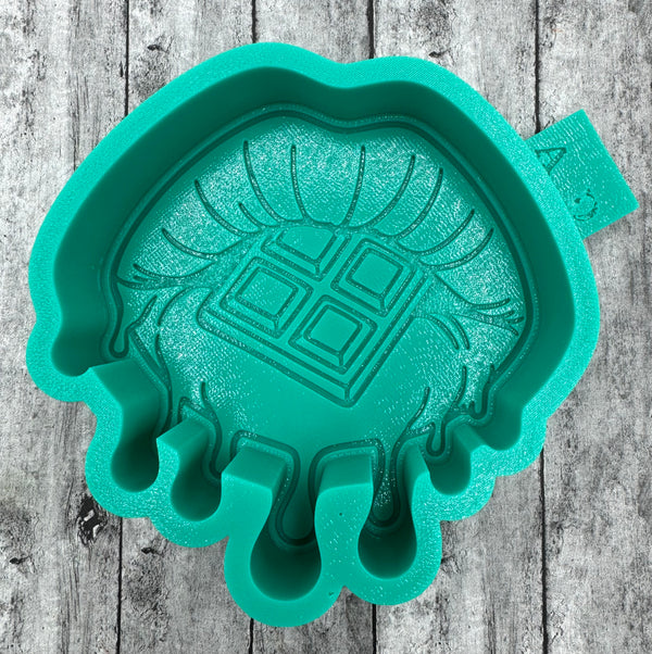 Lips with Chocolate and Drip Freshie Silicone Mold