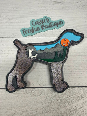 Dog Sportsman Scene Freshie Silicone Mold