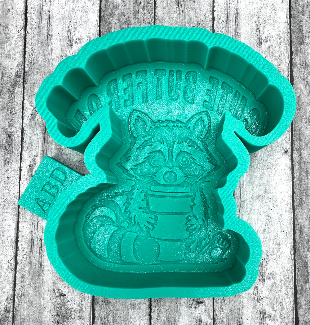Cute but Feral Raccoon Silicone Mold