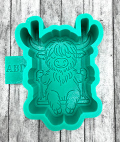 Highland Cow on a Swing Freshie Silicone Mold