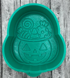 Pumpkin Candy Bucket Freshie Silicone Mold