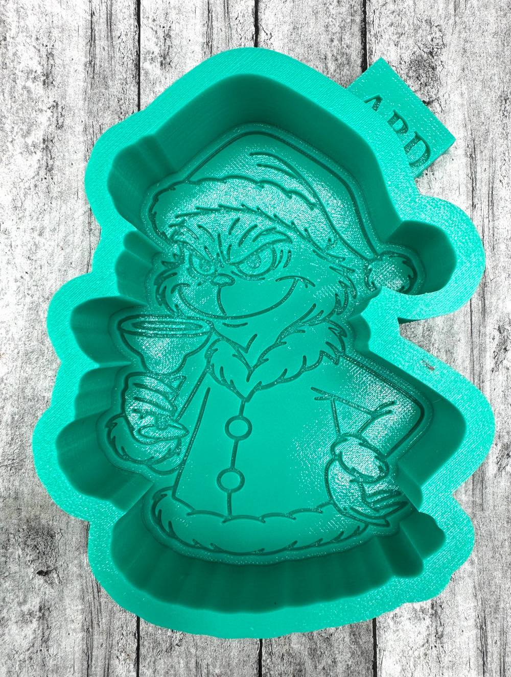 Grinch Holding a Margarita Freshie Silicone Mold