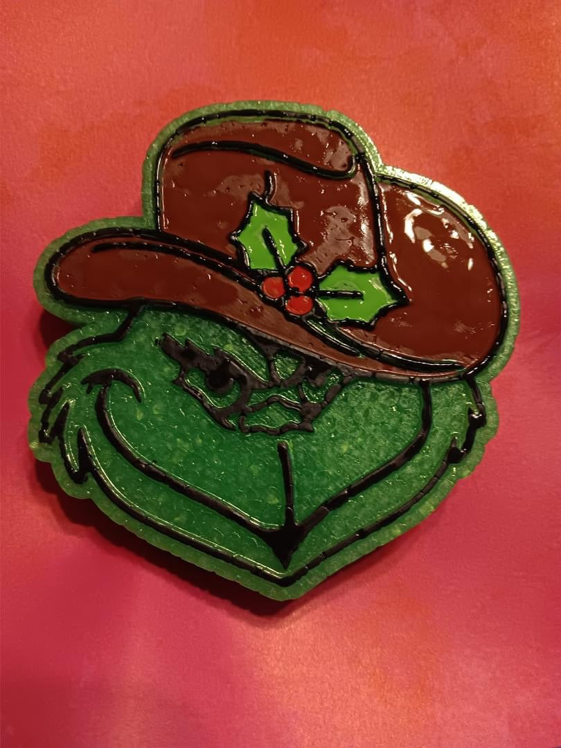 Grinch Cowboy Freshie Silicone Mold