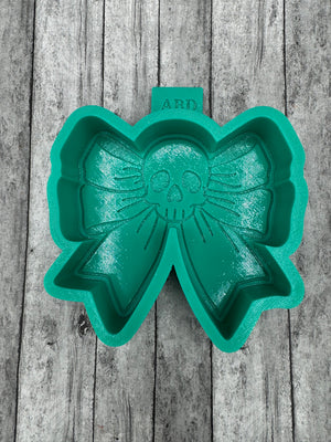 MINI Bow with Skull Center Freshie Silicone Mold