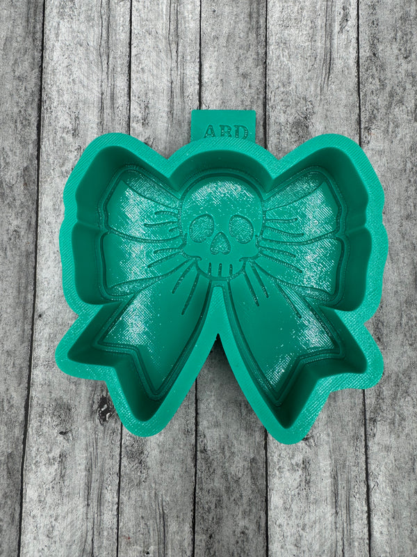 MINI Bow with Skull Center Freshie Silicone Mold