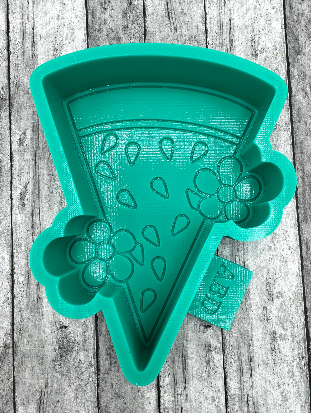 Watermelon Slice with Daisies Freshie Silicone Mold