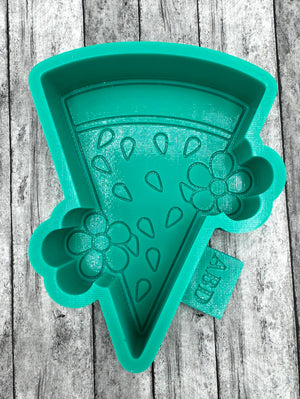 Watermelon Slice with Daisies Freshie Silicone Mold