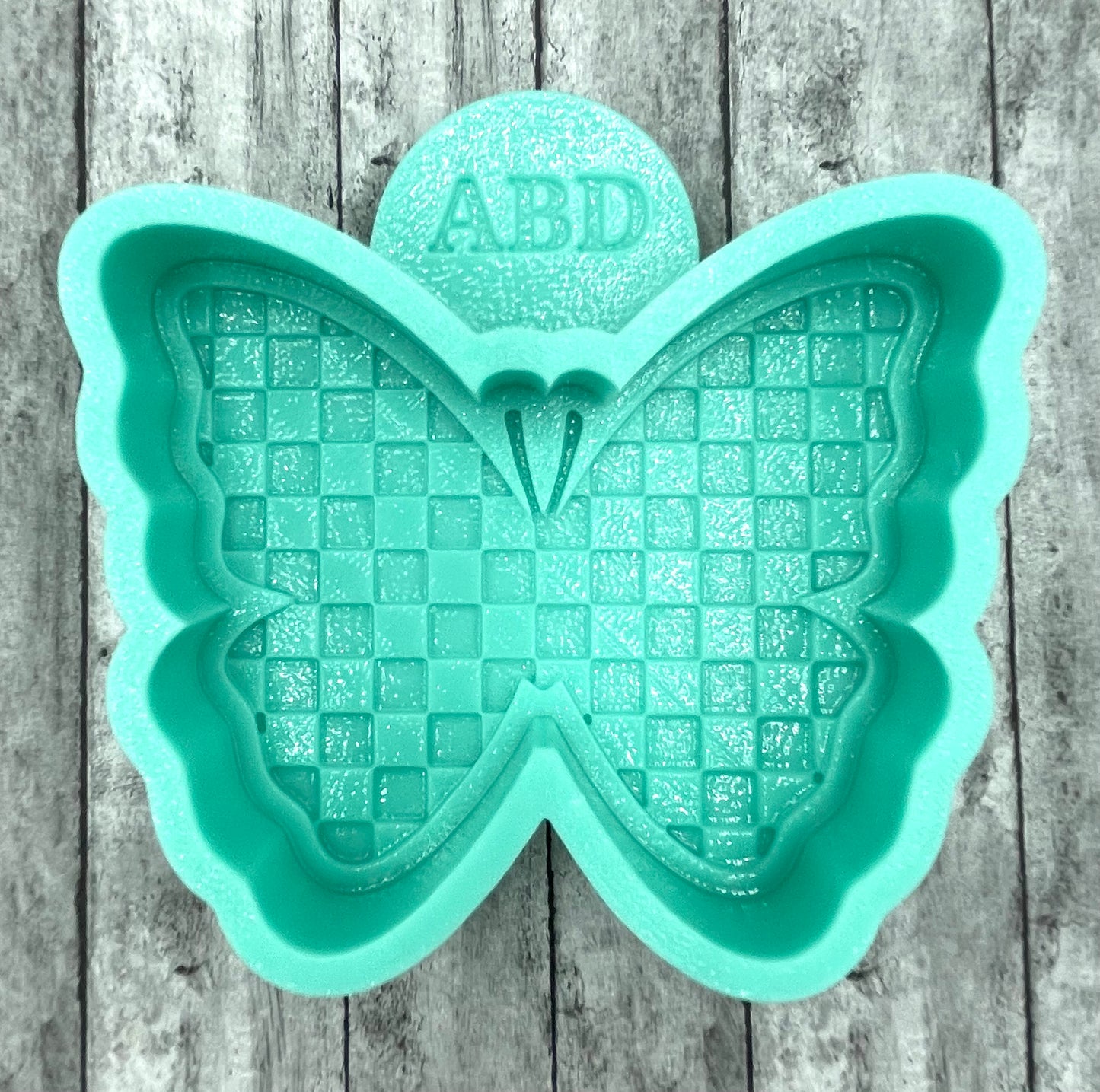 Checkered Butterfly Freshie Silicone Mold