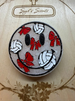 Volleyball & Bows Smiley Face Freshie Silicone Mold