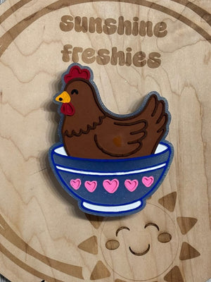 Vintage Chicken in Bowl Freshie Silicone Mold