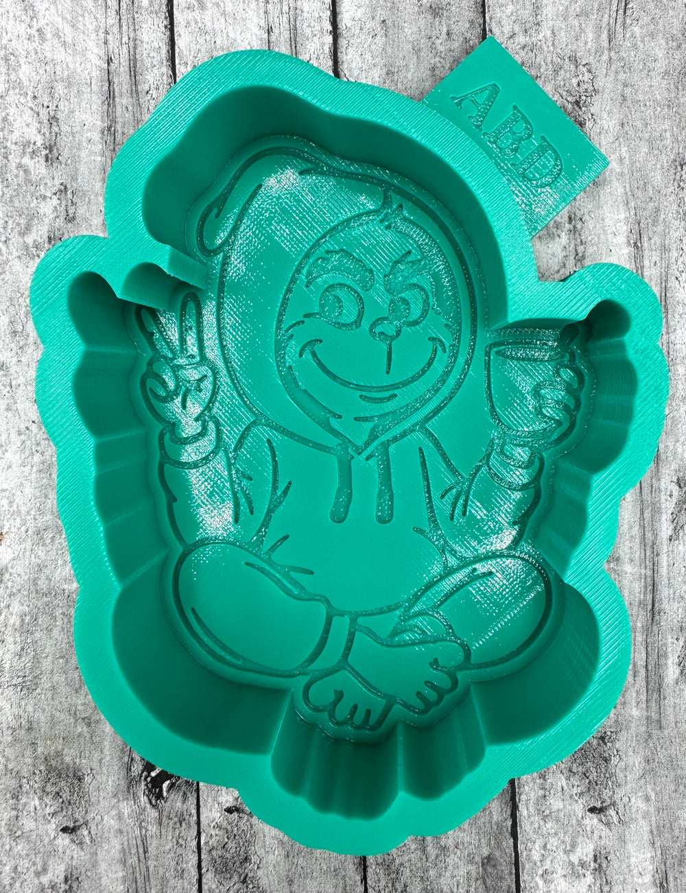 Grinch in Yoga Suit Hoodie Freshie Silicone Mold