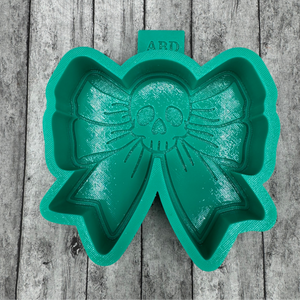 MINI Bow with Skull Center Freshie Silicone Mold