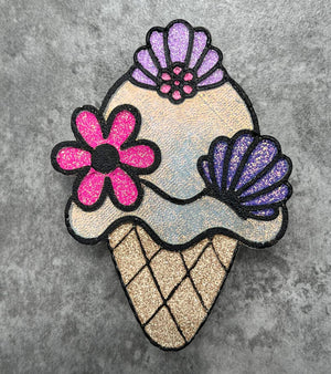 Beach Shells Ice Cream Cone Silicone Mold