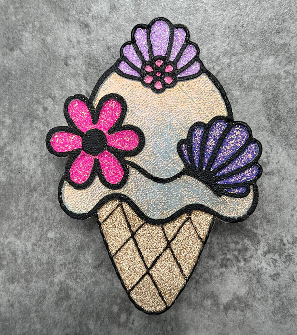 Beach Shells Ice Cream Cone Silicone Mold