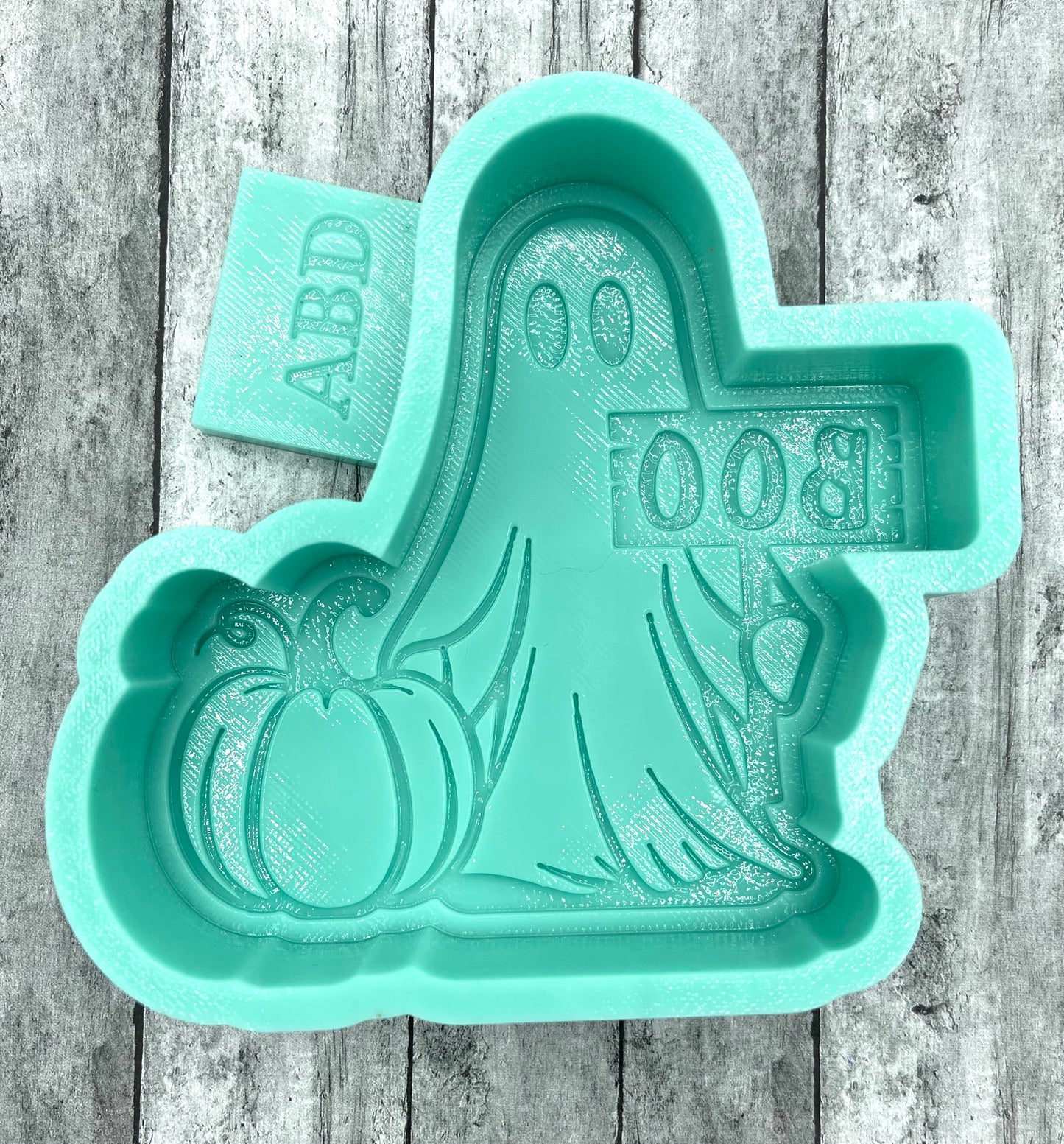 Ghost holding a Boo Sign Silicone Mold