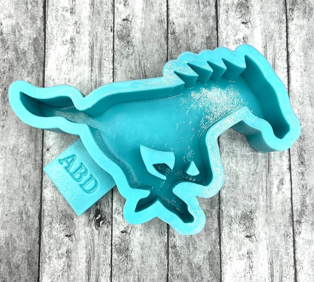 Mustang Running Silhouette Freshie Silicone Mold