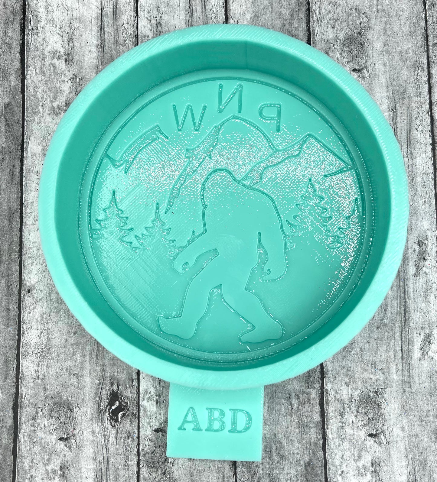 Big Foot PNW Circle Freshie Silicone Mold