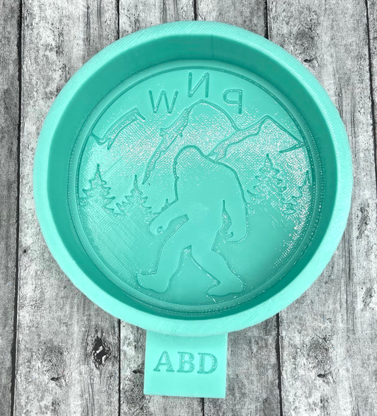 Big Foot PNW Circle Freshie Silicone Mold