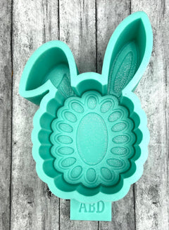 Western Concho with Bunny Ears Freshie Silicone Mold