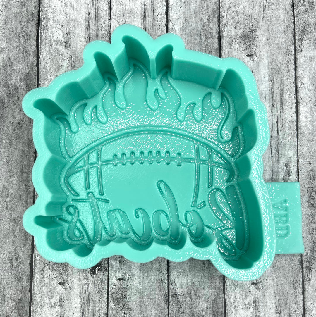 Bobcats Football with Flames Freshie Silicone Mold