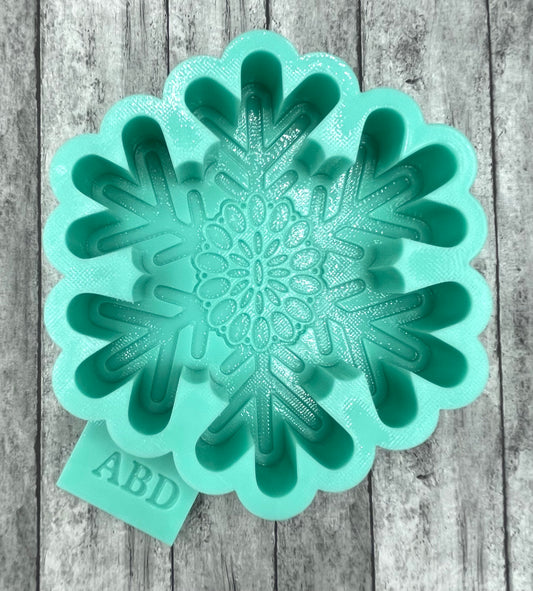 Snowflake with Concho Center Freshie Silicone Mold