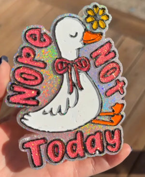 Nope Not Today Goose Freshie Silicone Mold