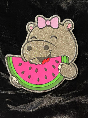 Hippo Eating Watermelon Silicone Mold