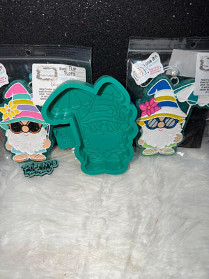 Beach going Gnome Summertime Freshie Silicone Mold