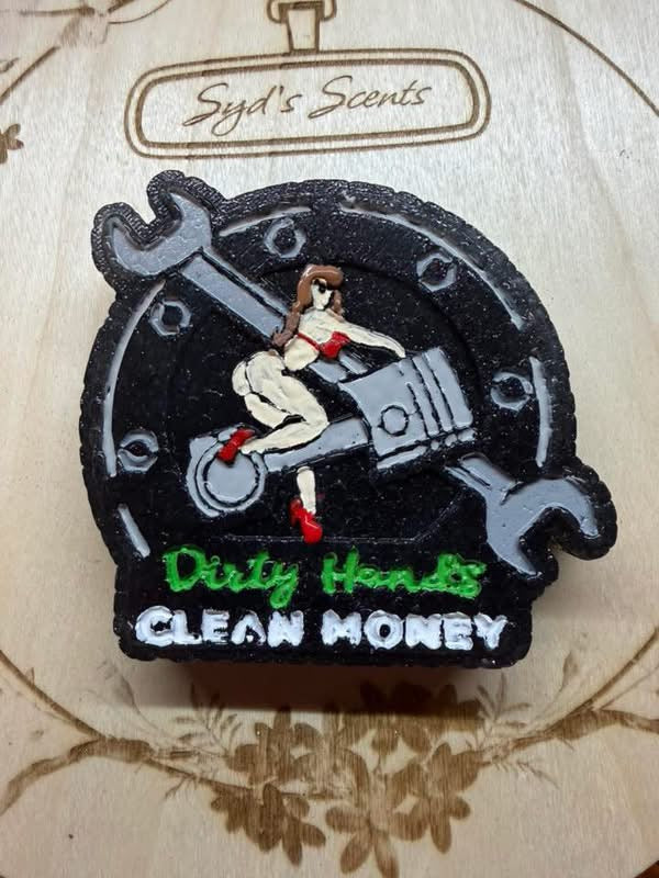 Dirty Hands Clean Money Girl Freshie Silicone Mold