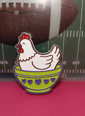 Vintage Chicken in Bowl Freshie Silicone Mold