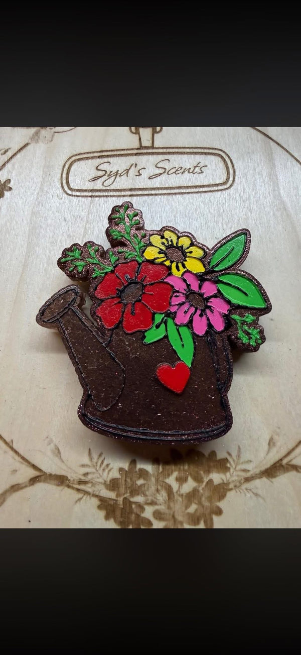 Water Can with Flowers and Easter Eggs Freshie Silicone Mold