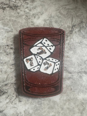 Lucky 7 Shot Glass with Dice Freshie Silicone Mold