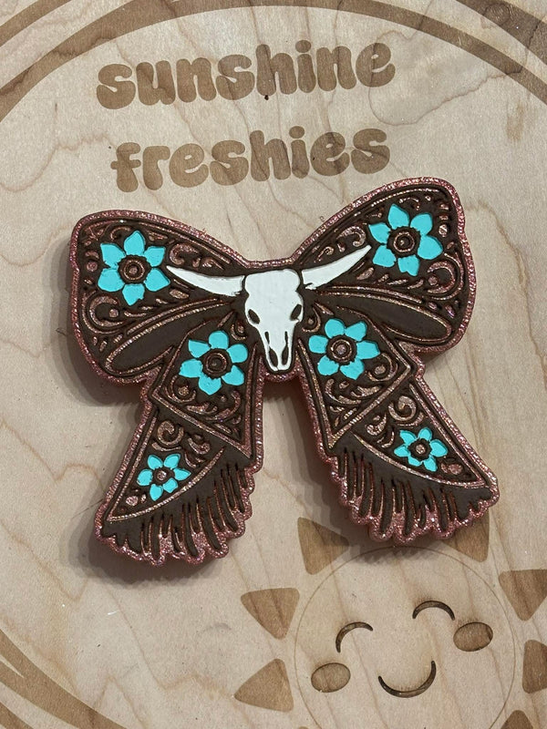 Western Tool Bow with Skull Freshie Silicone Mold