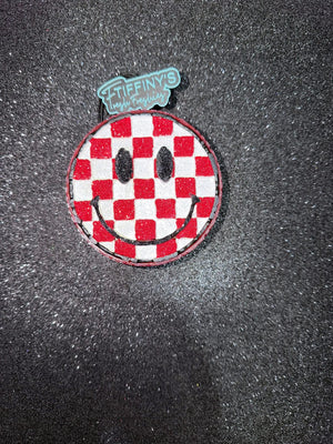 Checkered Smiley Face Freshie Silicone Mold