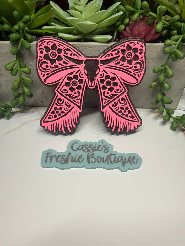 Western Tool Bow with Skull Freshie Silicone Mold