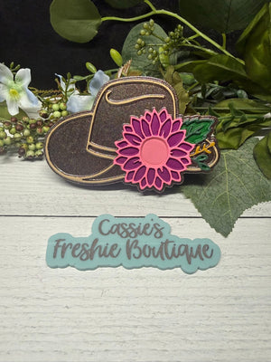 Cowboy Hat with Flowers Freshie Silicone Mold