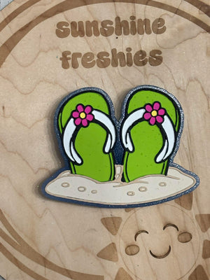 Flip Flops in Sand Freshie Silicone Mold