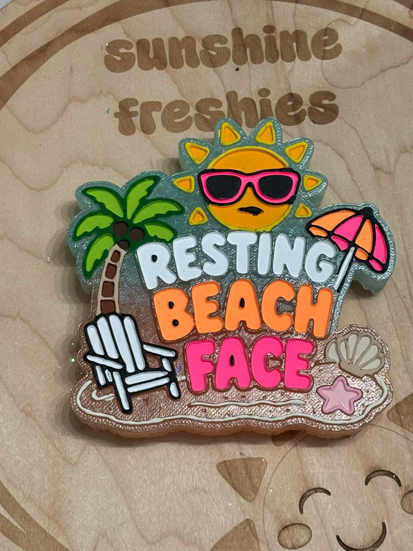 Resting Beach Face Freshie Silicone Mold